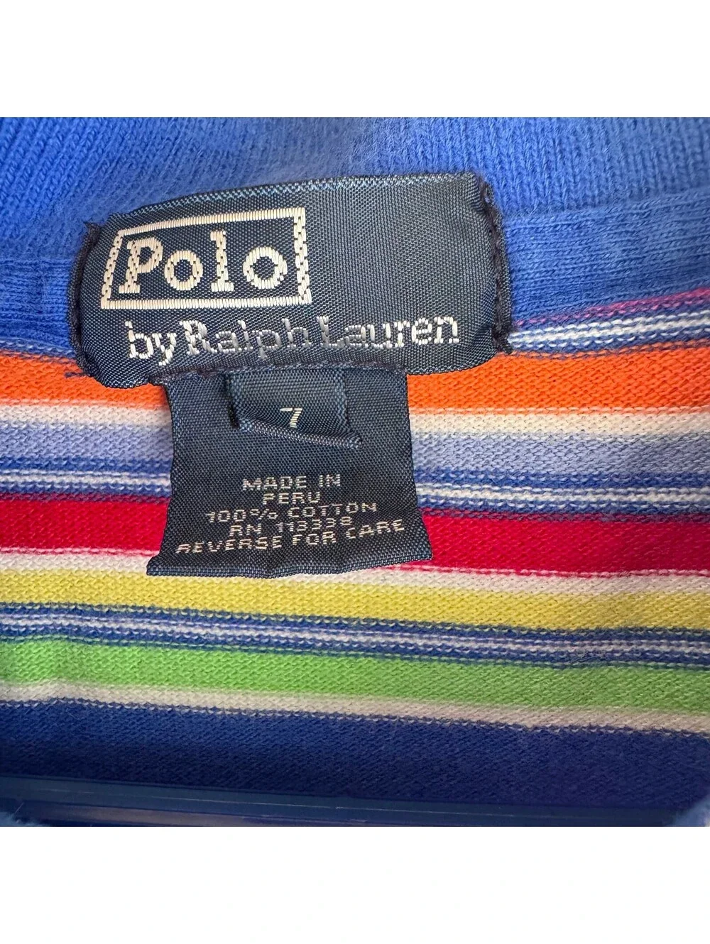 Polo by Ralph Lauren Boys' Size 7 Striped Cotton Polo Shirt